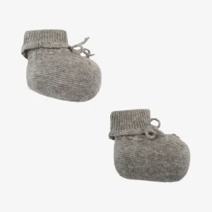Cashmere Strik Booties - Grå