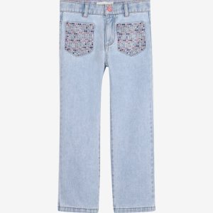 Jeans m/Glimmersten - Double Stone/Bleach