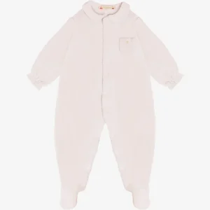 Velour Sparkedragt - Pale Pink